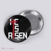 He Is Risen Cross Jesus Easter Christian Religious Men Teens Button thumb 0