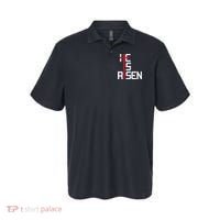 He Is Risen Cross Jesus Easter Christian Religious Men Teens Polo thumb 0