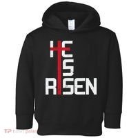 He Is Risen Cross Jesus Easter Christian Religious Men Teens Toddler Hoodie thumb 0