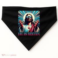 He Is Rizzin Happy Easter Day Jesus Is Risen USA-Made Doggie Bandana thumb 0