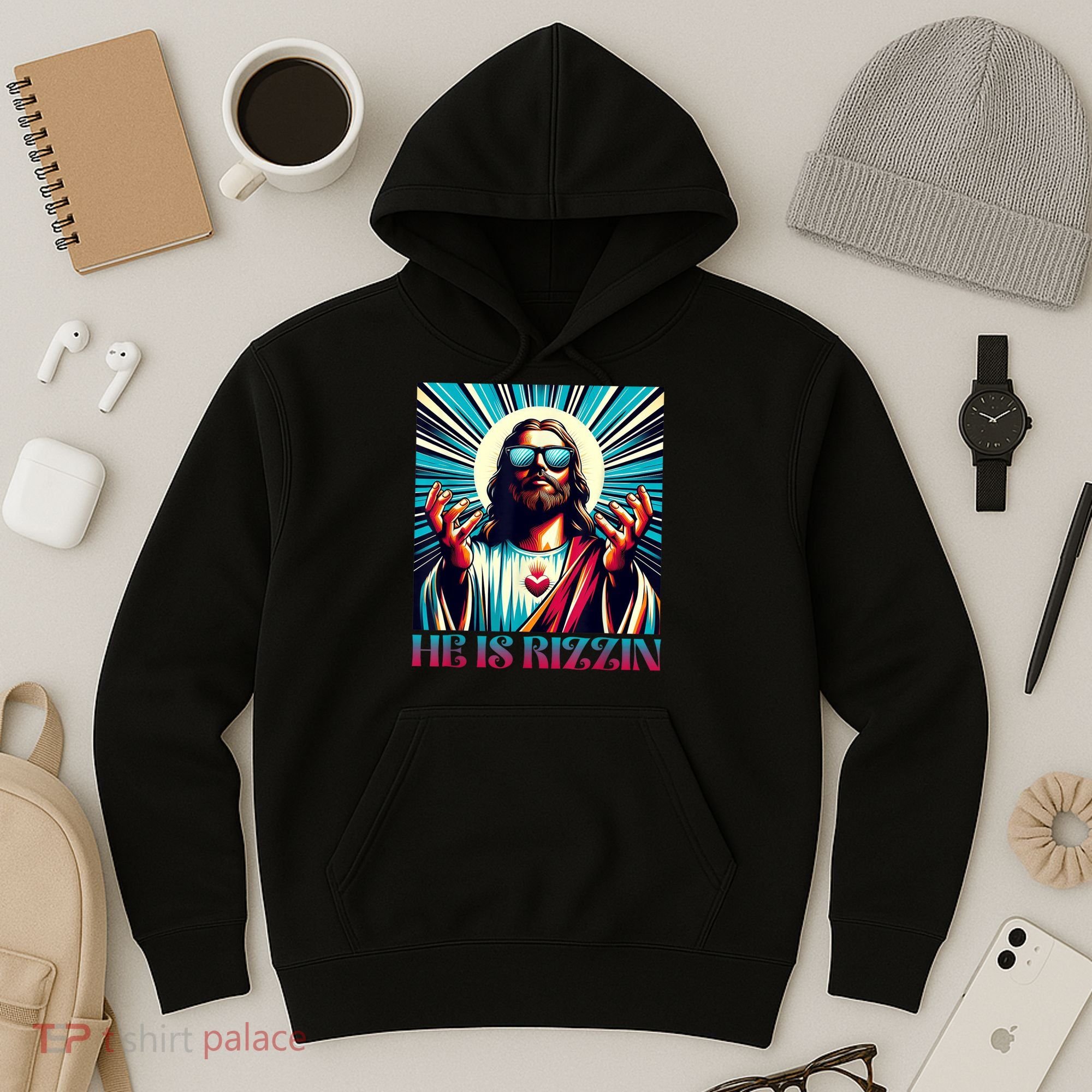 He Is Rizzin Happy Easter Day Jesus Is Risen Hoodie