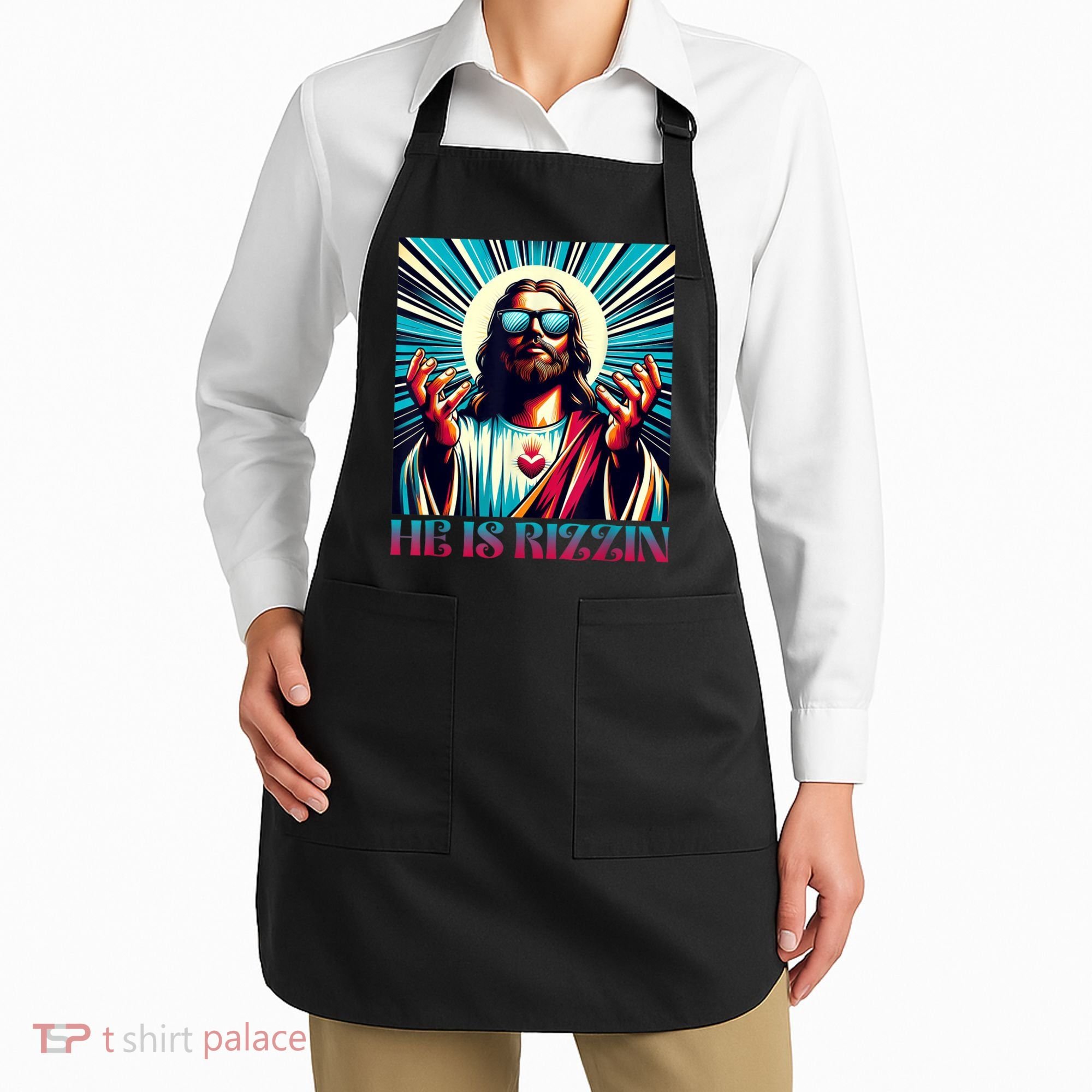 He Is Rizzin Happy Easter Day Jesus Is Risen Apron