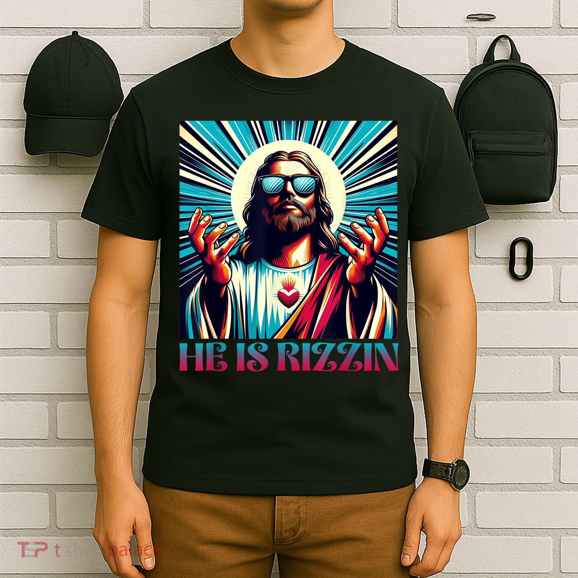 He Is Rizzin Happy Easter Day Jesus Is Risen T-Shirt