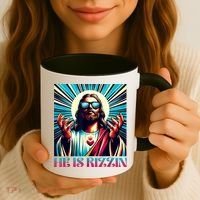He Is Rizzin Happy Easter Day Jesus Is Risen Coffee Mug thumb 3