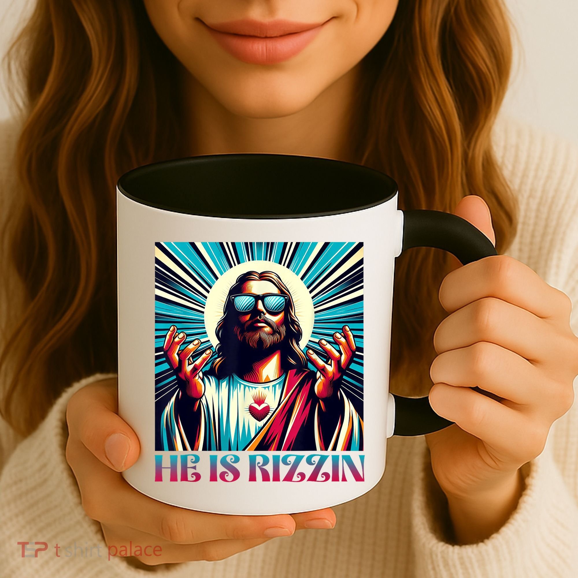 He Is Rizzin Happy Easter Day Jesus Is Risen Coffee Mug