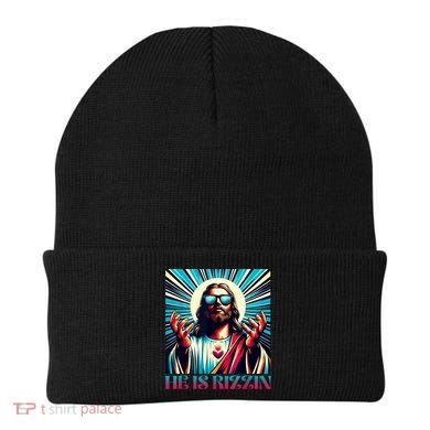 He Is Rizzin Happy Easter Day Jesus Is Risen Beanie
