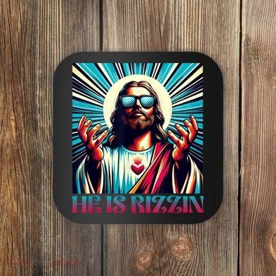 He Is Rizzin Happy Easter Day Jesus Is Risen Coaster