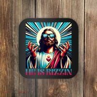 He Is Rizzin Happy Easter Day Jesus Is Risen Coaster thumb 0