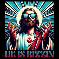 He Is Rizzin Happy Easter Day Jesus Is Risen Mousepad thumb 1