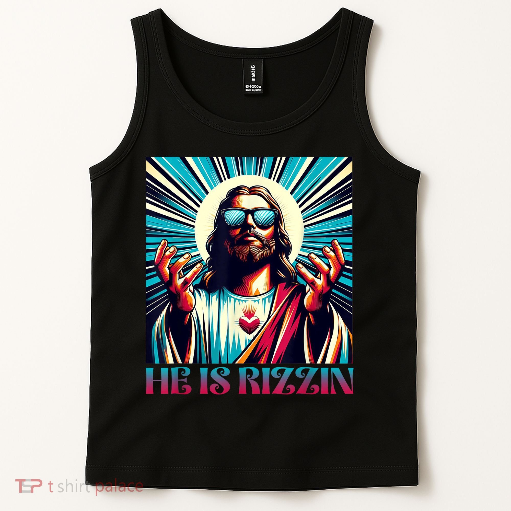 He Is Rizzin Happy Easter Day Jesus Is Risen Tank Top