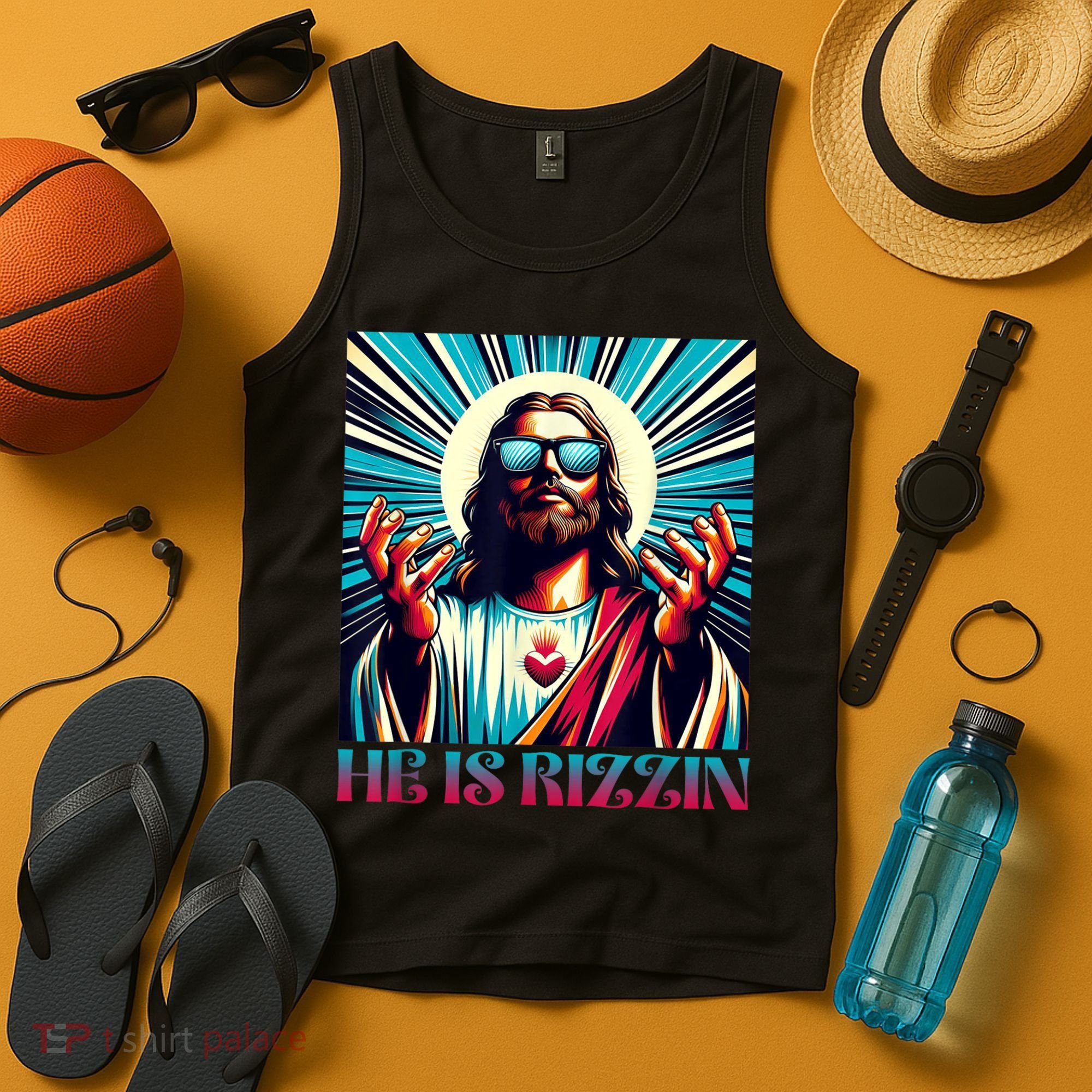 He Is Rizzin Happy Easter Day Jesus Is Risen Tank Top