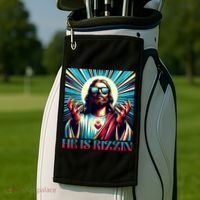 He Is Rizzin Happy Easter Day Jesus Is Risen Golf Towel thumb 2