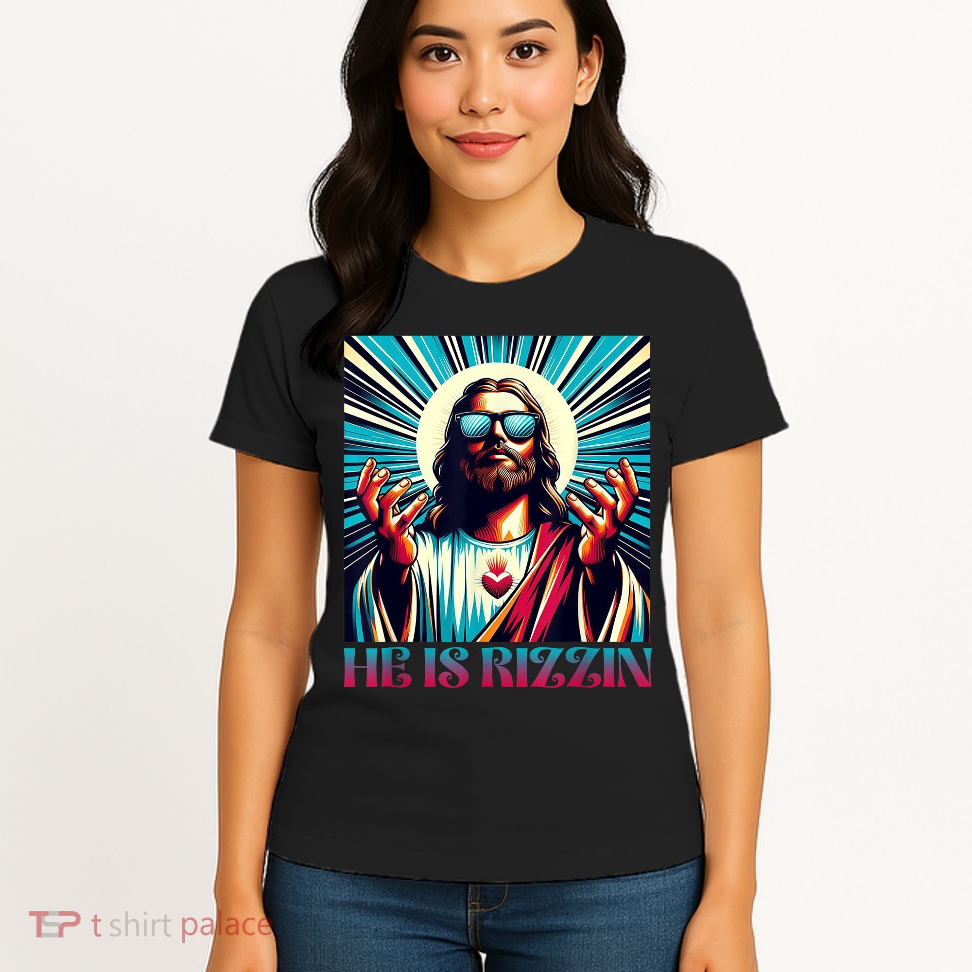He Is Rizzin Happy Easter Day Jesus Is Risen Women's T-Shirt