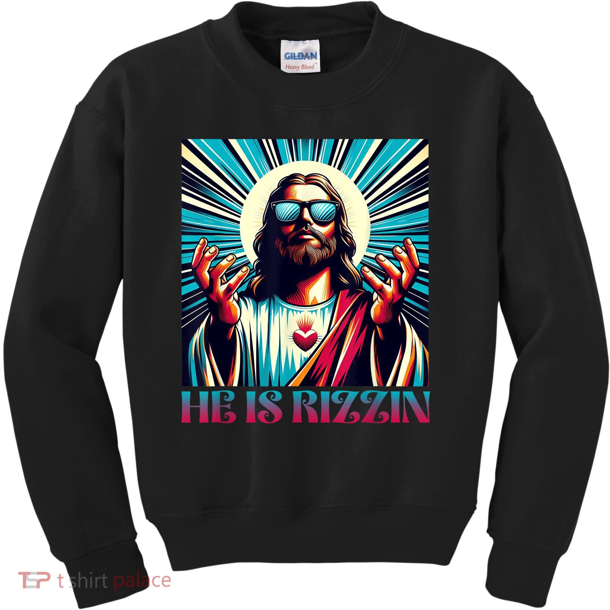 He Is Rizzin Happy Easter Day Jesus Is Risen Kids Sweatshirt
