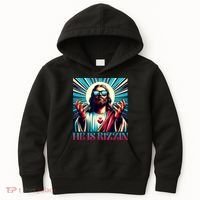 He Is Rizzin Happy Easter Day Jesus Is Risen Kids Hoodie thumb 0