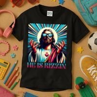 He Is Rizzin Happy Easter Day Jesus Is Risen Kids T-Shirt thumb 3