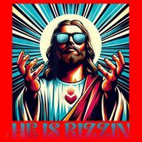 He Is Rizzin Happy Easter Day Jesus Is Risen Santa Hat thumb 1
