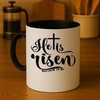 He Is Risen Matthew 28:6 Easter Cross Coffee Mug thumb 4