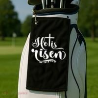 He Is Risen Matthew 28:6 Easter Cross Golf Towel thumb 2