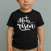 He Is Risen Matthew 28:6 Easter Cross Toddler T-Shirt thumb 2