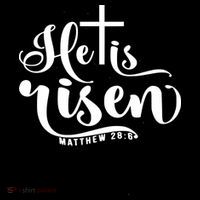 He Is Risen Matthew 28:6 Easter Cross Toddler T-Shirt thumb 4