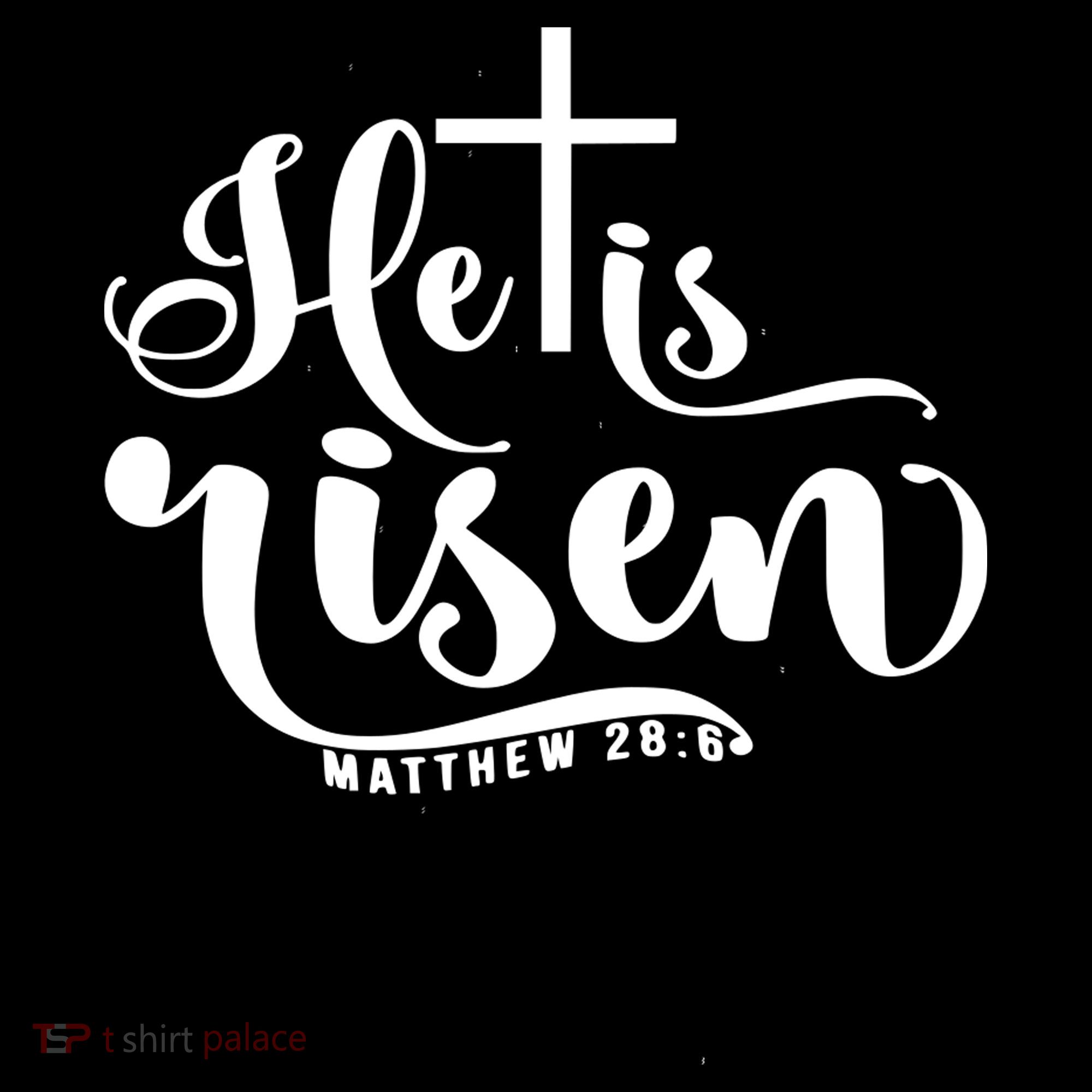 He Is Risen Matthew 28:6 Easter Cross Kids Sweatshirt