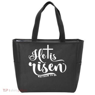 He Is Risen Matthew 28:6 Easter Cross Tote Bag