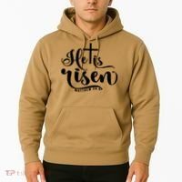 He Is Risen Matthew 28:6 Easter Cross Hoodie thumb 2