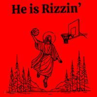 He Is Rizzin Funny Basketball Retro Christian Religious Santa Hat thumb 1