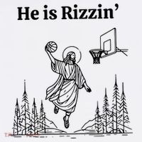 He Is Rizzin Funny Basketball Retro Christian Religious Women's Hoodie thumb 2