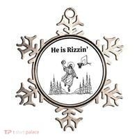 He Is Rizzin Funny Basketball Retro Christian Religious Ornament thumb 0