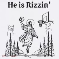 He Is Rizzin Funny Basketball Retro Christian Religious Women's Hoodie thumb 2