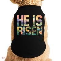 He Is Risen Christian Wildflower Happy Easter Women Doggie Tank thumb 0