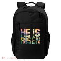 He Is Risen Christian Wildflower Happy Easter Women Backpack thumb 0