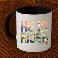 He Is Risen Christian Wildflower Happy Easter Women Coffee Mug thumb 2