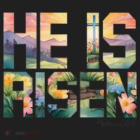 He Is Risen Christian Wildflower Happy Easter Women Beanie thumb 2