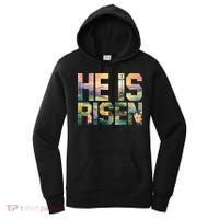He Is Risen Christian Wildflower Happy Easter Women Women's Hoodie thumb 0