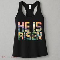 He Is Risen Christian Wildflower Happy Easter Women Women's Tank Top thumb 3