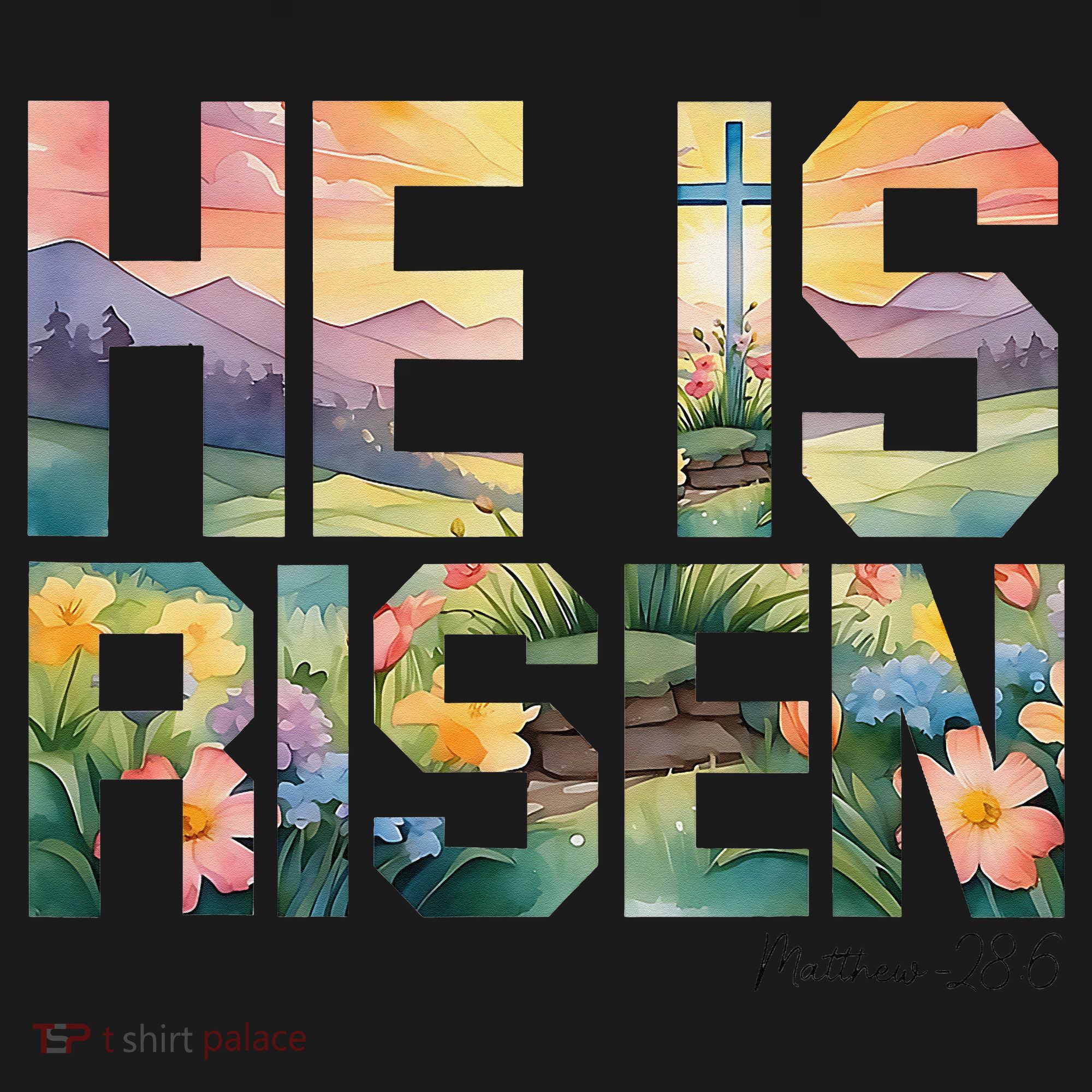 He Is Risen Christian Wildflower Happy Easter Women Women's Tank Top