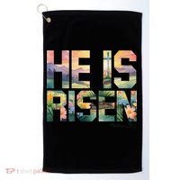 He Is Risen Christian Wildflower Happy Easter Women Golf Towel thumb 0