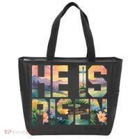 He Is Risen Christian Wildflower Happy Easter Women Tote Bag thumb 0