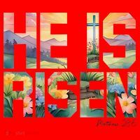 He Is Risen Christian Wildflower Happy Easter Women Santa Hat thumb 1