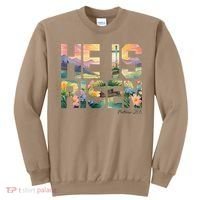 He Is Risen Christian Wildflower Happy Easter Women Sweatshirt thumb 0