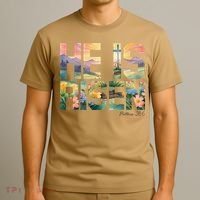 He Is Risen Christian Wildflower Happy Easter Women T-Shirt thumb 3