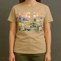 He Is Risen Christian Wildflower Happy Easter Women T-Shirt thumb 4