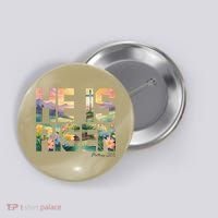 He Is Risen Christian Wildflower Happy Easter Women Button thumb 0