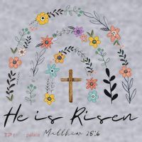 He Is Risen Christian Floral Jesus Easter Women's Sweatshirt thumb 2