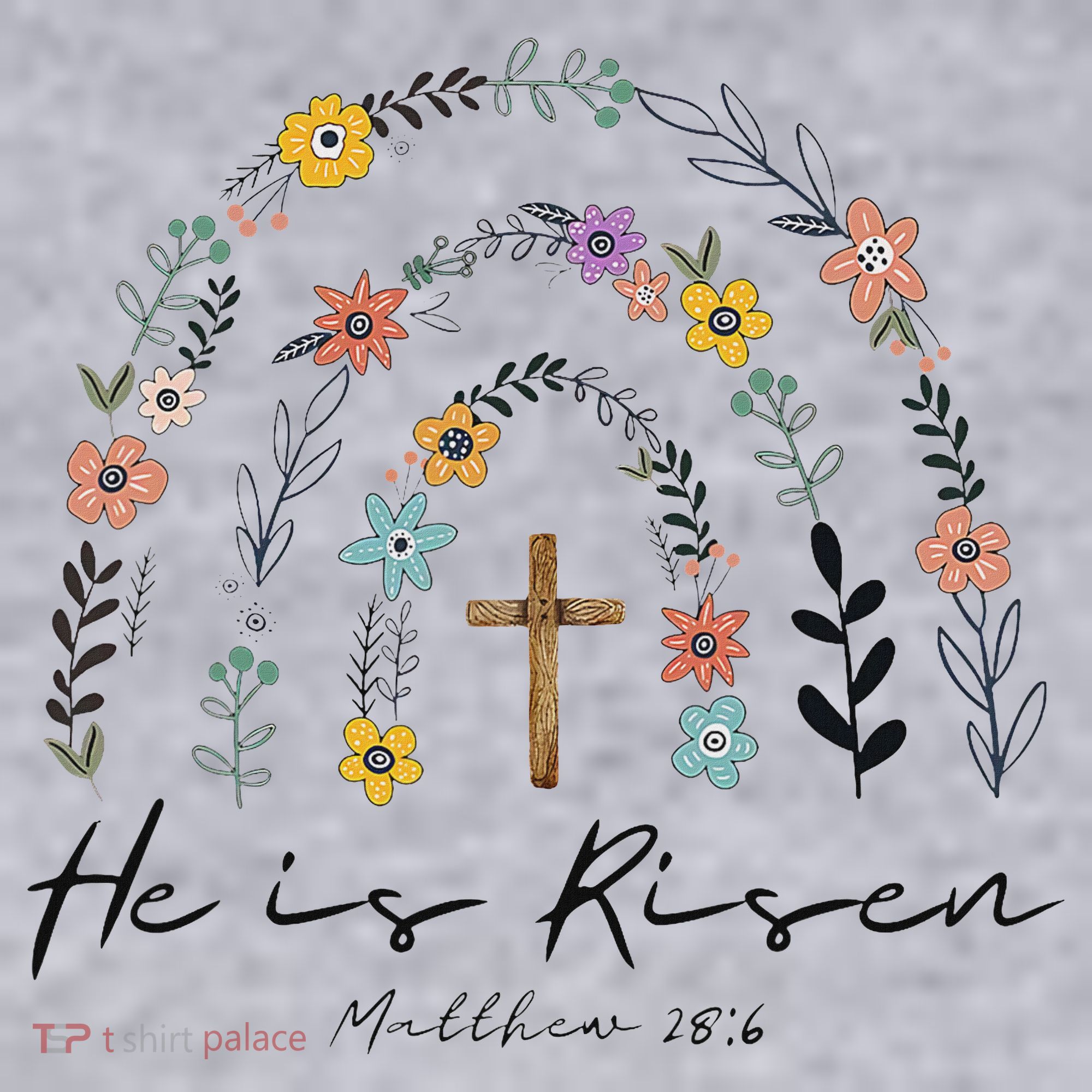 He Is Risen Christian Floral Jesus Easter Women's Sweatshirt