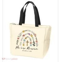 He Is Risen Christian Floral Jesus Easter Tote Bag thumb 3