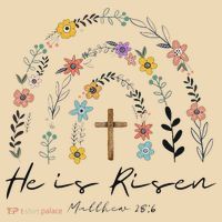 He Is Risen Christian Floral Jesus Easter Tote Bag thumb 4